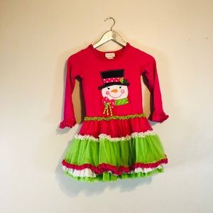 Emily Rose Girls Christmas Dress 7 Cotton